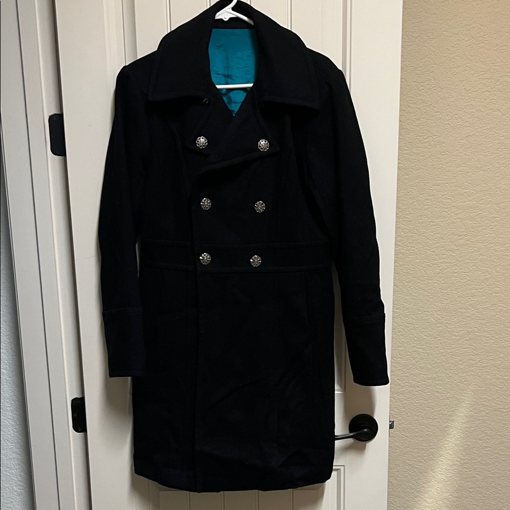 Women’s Black Double-Breasted Coat